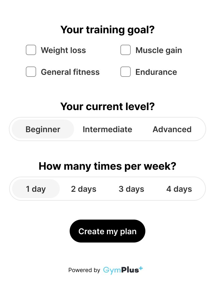 GymPlus Trainer program